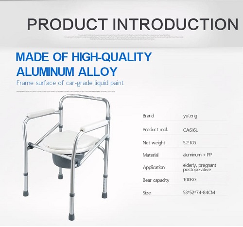 Wie moet er geen aluminium commode -stoel gebruiken?