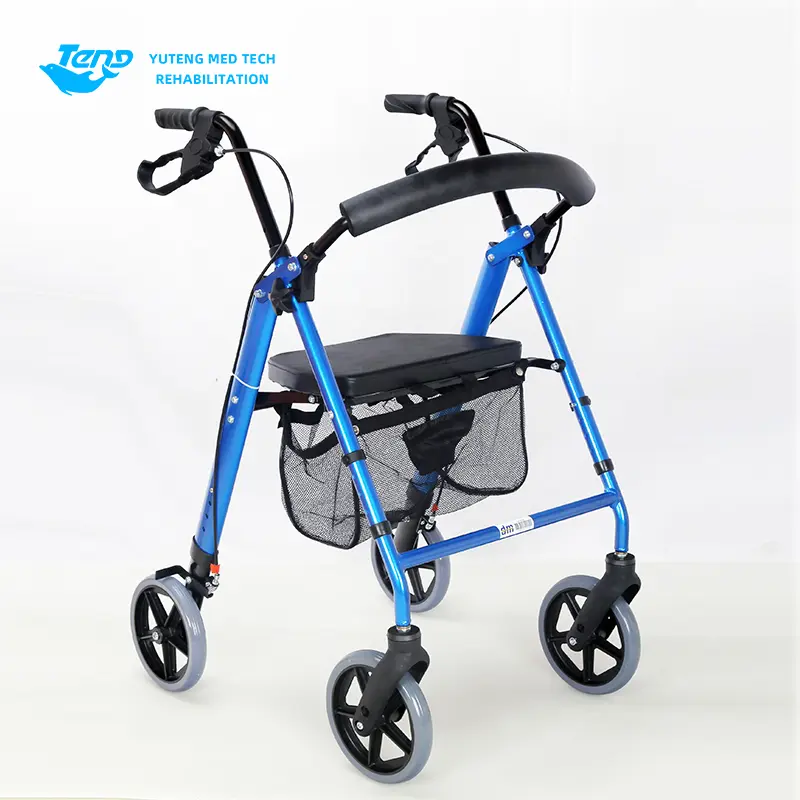 Aluminium rollator met stoel