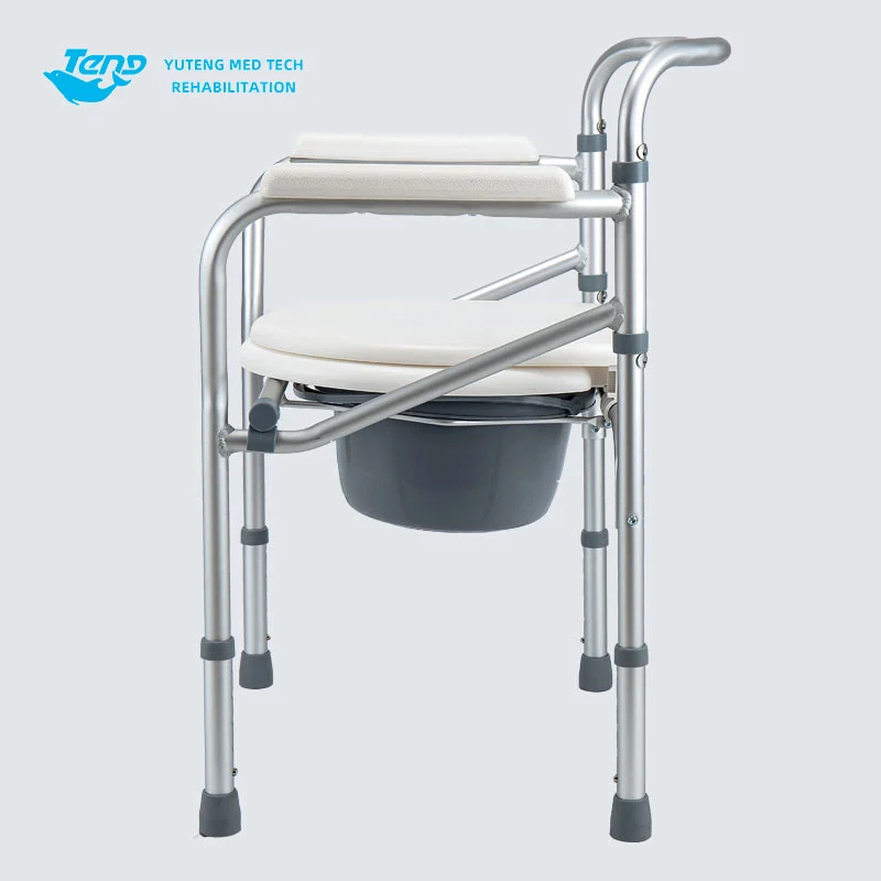 Oudere aluminium commode stoel